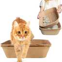 Kitty Sift (Set of 2 Litter Boxes & 1 Sifting Liner) Disposable Sifting Cat Litter Box Jumbo, 3 Count, Durable and Portable for Travel with Odor Control
