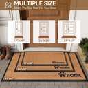 YDKGL Dirt Trapping Outdoor Welcome Mats, 24x35 Durable Non-Slip Door Mat Outside Entrance, Low Profile Easy Clean Doormat for Patio Porch Front Indoor Entryway, Brown