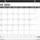 OuMuaMua Large Desk Calendar 2026-2027 - 19 Months from Jun. 2026 through Dec. 2027, 22 x 17 Inches Desktop Wall Calendar with Julian Date To-do & Notes, Corner Protectors for School Home Office