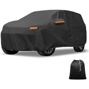 X AUTOHAUX Car Cover Outdoor Waterproof Sun Rain Snow Hail Protection with Left Side Door Zipper 210D-PU for Kia Seltos
