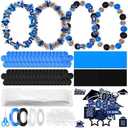 Shinylin 24 Sets Graduation Candy Lei Making Kit Include 24 Clear Poly Candy Lei Tubing with Flower Cards Grad Stickers White Rubber Bands Ribbons Glues for 2025 Graduation Party Supplies