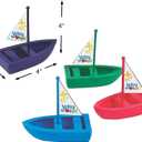 Fun Express Jesus Loves Me Toy Boats 12 Pack - Christian Gifts for Kids Bulk Prizes for Classroom Treasure Box | Sunday School Supplies & VBS Religious Party Favors | Plastic Boats for Church Rewards