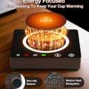 Mug Warmer, Cordless 180 Min Battery Life, 10000mAh Portable Charger, Wireless Coffee Cup Warmer for Desk, 3 Temp Settings, Smart Candle Heat Plate for Home, Office, Travel, Camping & Gifts for Men