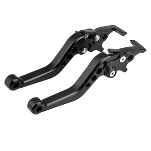Brake Levers Motorcycle, 1 Pair Motorcycle Clutch Brake Handle Levers Universal Brake Lever Handle Double Disc for GY6 Xmaximum 400(Black)