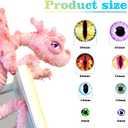 TOAOB 80pcs Assorted Colors Glass Dragon Eyes 6mm to 30mm Crafts Cabochons for Clay Doll Making Sculptures Props and DIY Jewelry Making Findings