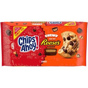 2 x CHIPS AHOY! Chewy Chocolate Chip Cookies with Reese's Peanut Butter Cups, Family Size, 14.25 oz (EXP 08/04/26)