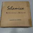 Selamica Ceramic Dessert Plates Set of 6, 6 Inch Appetizer Plates for Kitchen, Microwave & Dishwasher Safe, Vintage Blue