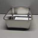 Stainless Steel Cat Litter Box - Metal High-Sided Litter Pan for Cats, Rabbits, and Pets, Non-Stick, Odor-Free, Easy to Clean, Splash-Proof, Sturdy and Durable Indoor Cat Toilet Supplies (17.7" L x 13.8" W x 6" H)