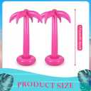 Hungdao 2 Pack Palm Tree Decoration, 67-Inch Hot Pink Inflatable Palm Trees Decor Hawaiian Lalu Party Decorations Blow Up Coconut Tree Beach Backdrop Favor for Luau Party Decoration