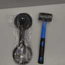 Floor Gap Fixer Tool for Laminate Floor Gap Repair Plank Grabber Includes Heavy Duty Aluminum Suction Cup and Fiberglass Handle Rubber Mallet (Can't Use on Scraped Surface Floor) (Blue)