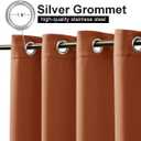 NICETOWN 2 Panels Outdoor Curtains Waterproof, Thermal Insulated Rustproof Grommet Blackout Indoor Outdoor Curtains Window Treatments for Cabana/Cottage, Mecca Red, W52 by L72