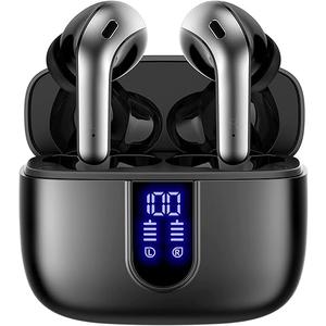  Bluetooth Headphones True Wireless Earbuds 60H Playback LED Power Display Earphones with Wireless Charging Case IPX5 Waterproof in-Ear Ear buds with Mic for TV Smart Phone Laptop Computer Sports