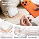 2 x for Airpods Pro 3 Case Clear, Soft TPU Transparent Anti-Yellowing for Apple AirPods Pro 3rd Generation (2025) Case Cover for Men & Women with Keychain, Military-Grade Shockproof, Clear+Pink