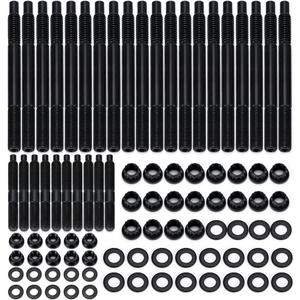 12-Point Cylinder Gasket Head Stud Bolts Nuts Kit Compatible with Chevy 2004-2019 LS1 LS3 5.3L 5.7L 6.0L /LS6 L98 4.8L 5.3L 6.0L Engines
