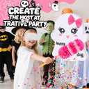 Large Halloween Ghost Pinata - 20"  16.3" Happy BOO Day Design - Halloween Piata Kit Stick, Rope, Blindfold, Confetti for Trick-or-Treating Party & Kids' Events