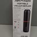 AIRMSEN Handheld Vacuum Sealer with 1.4L Glass Vacuum Container and 11 PCS Reusable Sous Vide Bags, Compact Vacuum Sealer Machine for Food Storage