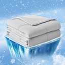 Cozy Bliss Cooling Comforter King XL Size, Cooling Blankets for Hot Sleepers and Night Sweats, Gray Summer Comforter for King XL Bed, Breathable Soft Lightweight Silk Smooth