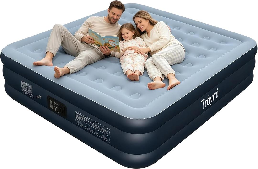 King air Mattress with Built-in Pump-18 Elevated,up to 1000 lbs