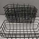 5-Piece Pegboard Baskets Set - Heavy Duty Peg Board Organizer Accessories Bin Set, Premium Black Metal Wire Baskets Tool Shelves, Wall Mount Storage for Garage Workshop Craft Room