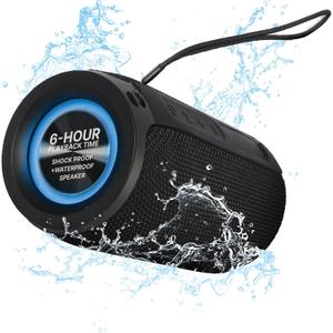 Mega Magnaboom Small Bluetooth Speaker | Portable 5.0 Bluetooth Waterproof Speaker | Wireless, LED Lights, Enhanced Bass, Indoor/Outdoor Parties and Travel