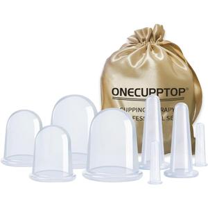 Cupping Therapy Sets 8 Pcs Silicone Vacuum Suction Massage Anti Cellulite Cups Body and Face Massage Cupping Set