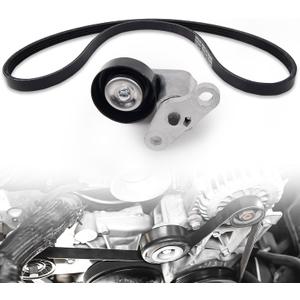 A/C Serpentine Drive Belt Tensioner Kit 90K-38159 Compatible with Cadillac Escalade 2002-2008, Chevrolet Avalanche 2002-2008, Express 2003-2008, Replace ACK040378HD