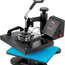 VEVOR Heat Press, Clamshell 12x10in Sublimation Transfer Printer, Digital Precise LCD Control Printing, Vinyl Heat Press for T-Shirts Bags Garments Mats Puzzles, 650W