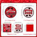 Graduation Plates and Napkins 2026, Congrats Grad Disposable Dinner & Dessert Paper Plates, and Napkins for Red Graduation Party Decoration, Serves 50