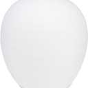 Round Textured Ceramic Vase, 10.35W x 10.75H  Modern Rustic Bisque Pottery, Minimalist Decorative Vase for Table, Living Room, Home, Wedding, and Office Dcor