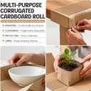 17"x236"Single B Flute Corrugated Cardboard Roll: Large Thick Sheets for Crafts, Moving, Shipping, Mailing, Gift Packaging, DIY, Modeling; Makes Packaging Pads, Boxes & Edge Protectors (Brown)