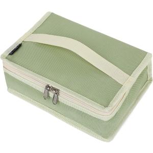 FlowFly Small Insulated Lunch box Portable Soft Bag Mini Cooler Thermal Meal Tote Kit with Handle for Work & School, Light Matcha