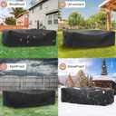 Heavy Duty Patio Furniture Covers Waterproof, Mrrihand Patio Furniture Outdoor Sectional Sofa Set , Patio Table and Chair Set Cover 89.7"L62.2"W28.3"H