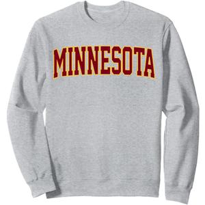 Retro Minnesota Tee Vintage Minnesota Gold Maroon Throwback Sweatshirt L