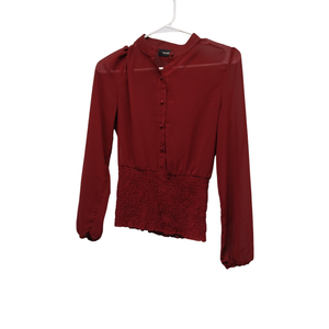 Heartbeat Blouse Red Size XS
