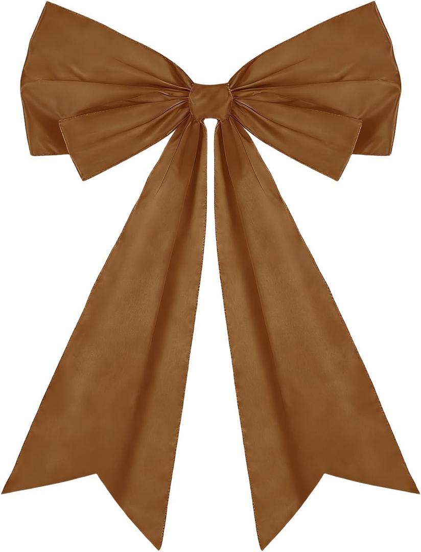 1 Pcs Large Khaki Coquette Bow For Backdrop 27.6 X 21.7 Inches Big Khaki Bows Room Wall Decor Giant Ribbon Tie Hanging Gift for Birthday Bachelorette Party Girl Baby Shower Bridal Shower Wedding