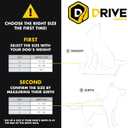 Ezydog Drive Dog Car Harness  Crash Tested and Certified (US-FMVSS 213) Dog Seat Belt Harness for Safe Travel, Adjustable with Padded Comfort (Medium) (Black)