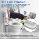 VARIPOWDER Toilet Safety Rails with Non-Slip Handles (520lbs), Upgraded Toilet Safety Frame for Senior, Heavy-Duty Bathroom Support for Standing Aid, Aging in Place Toilet Handles for Elderly