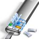 Vaydeer Metal AM/PM Pill Organizer with Built-in Desiccant Compartment, 7 Day Weekly Pill Box, Airtight Moisture-Resistant Seal, Travel Pill Case for Medication & Supplements (Gray) (A2-grey)