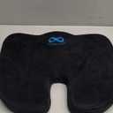 Everlasting Comfort Car Seat Cushion for Driving - Wedge Car Cushion for Office, Travel, Gaming Chair Memory Foam Driver Booster for Short People, Non-Slip, Washable Cover, Back & Sciatica Relief (Executive Black)