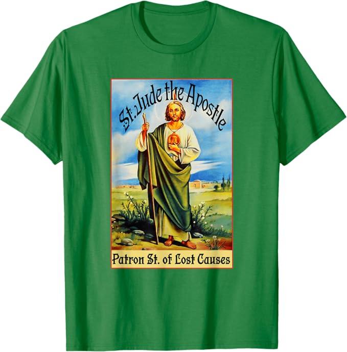 St. Jude the Apostle of Jesus Lost Causes Patron Saint Tee T-Shirt, Small
