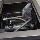 Metal Garden Hose Reel Deck box, Durable Steel Garden Hose Storage Box Cabinet, 150ft 5/8" Garden Hose Capacity. - Hose guide Manual Rewind, No-leak aluminum water connections