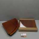 Forbena Walnut Brown Floating Corner Shelves for Wall 4-Pack, Small Corner Wall Shelves for Kids Room, Cute Wooden Hanging Corner Shelf for Bedroom Bathroom Decor, Living Room, Small Spaces (10" Depth)