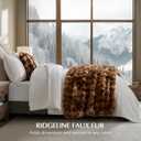 EverGrace Ultra Soft Luxury Fluffy Faux Rabbit Fur Throw Blanket, Thick Warm Bubble Throw for Bed, Cozy Plush Reversible Blankets for Couch, Chair, Sofa, Lion Caramel, 60x80 Inches