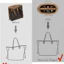 Purse Organizer Insert For Handbags, Purse Organizer With Zipper, Neverfull Organizer, Bag Organizer For Speedy Neverfull ONTHEGO Tote, Handbag and More (Silky Brown, Slender Large)