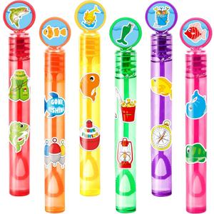 Fishing Party Favors for Kids - 24PCS Fish-Themed Mini Bubble Wands, Great for Birthday Supplies, Piata Fillers, Goodie Bags & Classroom Rewards