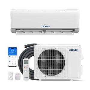 Garvee Mini Split AC & Heat Pump 9000 BTU 18.5 SEER2 WiFi Smart Control 230V Ultra-Quiet 4D Airflow Cooling Heating for Home Office