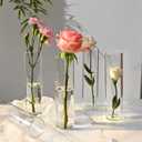 20 Pcs Glass Cylinder Bud Vases for Centerpieces, Birthday Party Wedding Centerpiece Table Decorations, Home Decor, Small Cylinder Living Bud Vases in Bulk for Flowers (7.1*1.8*1.8 Inch)