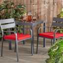 Sunbrella 17 in. Square Outdoor Corded Chair Pad, Canvas Jockey Red