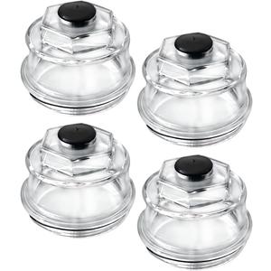 XTPTFABS 12011-1 4Pcs Oil Bath Dust Caps 3-3/4 in Oil Cap w/O Ring & Plug Fit for 10K-16000 Rockwell Trailer Axle Bearing (4)