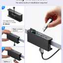 ORICO USB Hub 3.2, Clamp USB-Hub with Extra Power Supply Port, 10Gbps Aluminum 5-Port USB Extender with 2 USB-A 3.2 Ports, USB-C 3.2, SD/TF Card Reader 3.0, USB-3.2 Splitter for Monitor, Desk